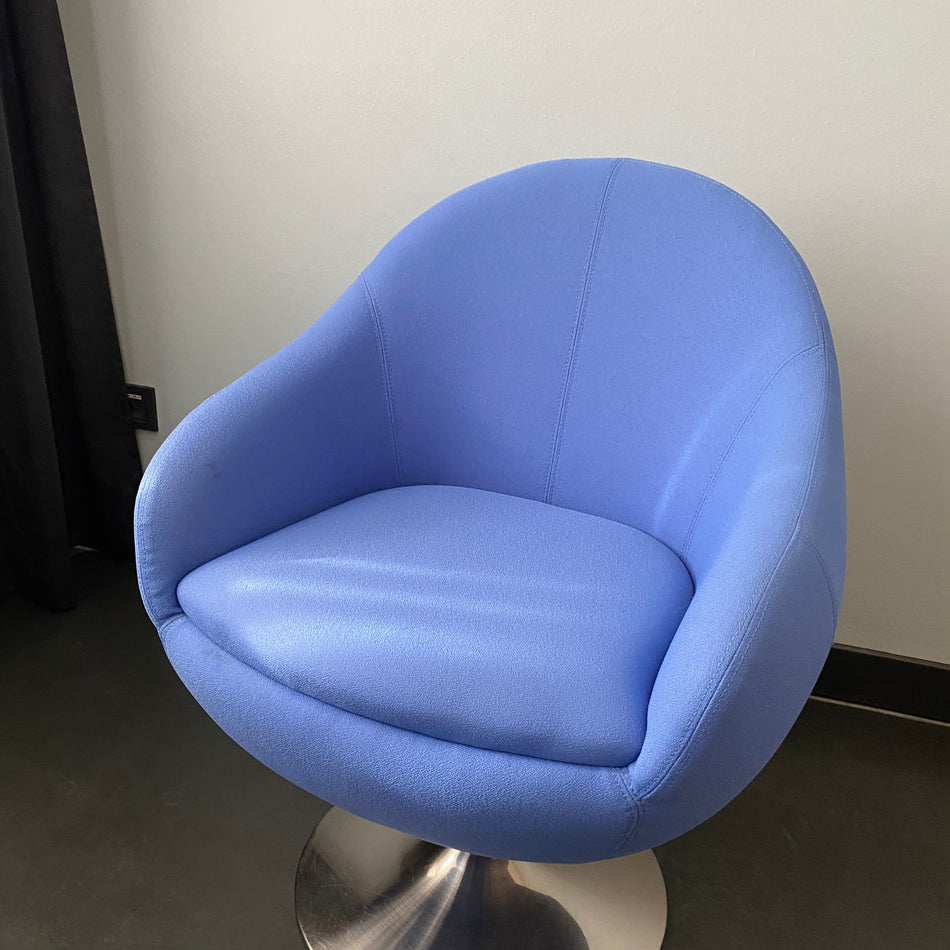 Loungesessel gebraucht blau Stoffpolsterung drehbar Sessel