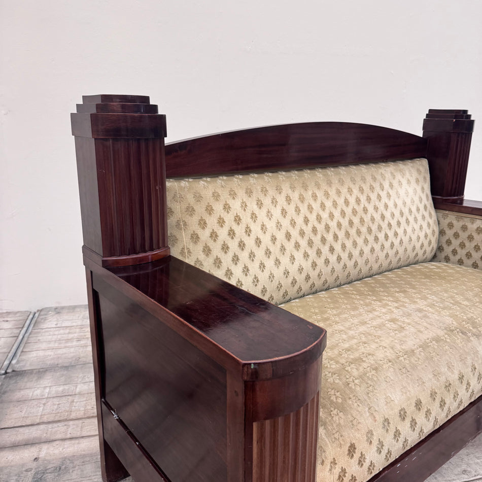 Vintage Sofa Mahagoni Historisch Antiquität aus Villen-Bestand