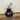 Vase dunkelgrau Glas 20cm Blumenvase Deko