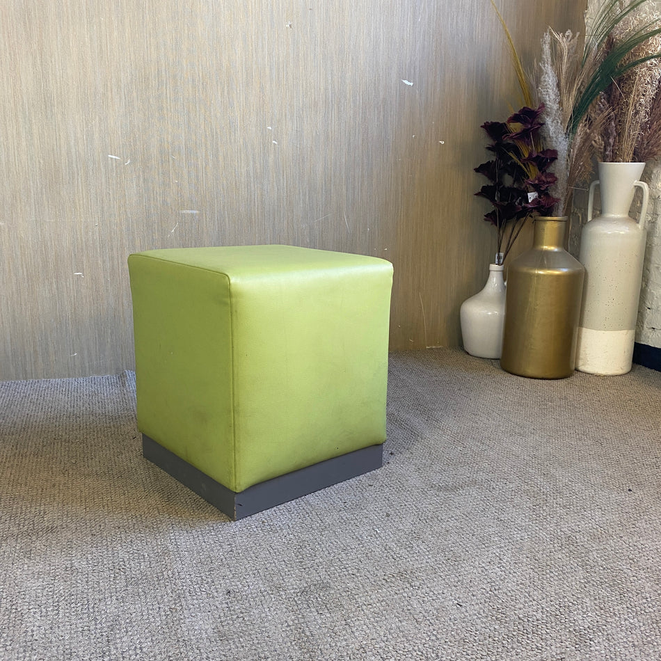 Sitzhocker Grün Kunstleder Polsterhocker Hocker gebraucht