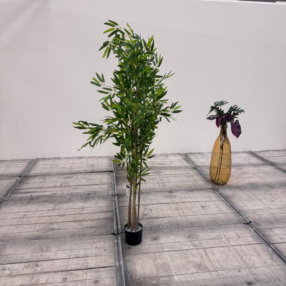 Künstliche Bambus-Pflanze 160cm Kunstbaum Dekoration Grün Gebraucht