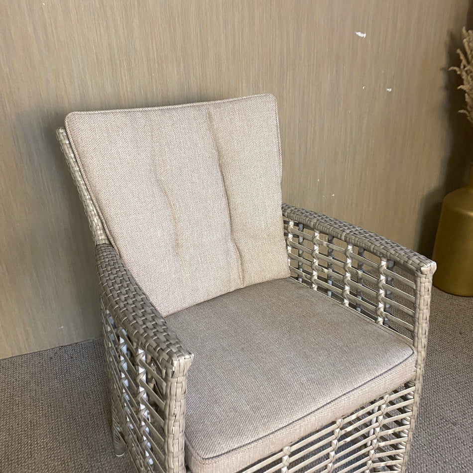 Manifesto Outdoor Gartensessel Rattan Grau mit Polster – wetterfest & hochwertig – Sessel gebraucht