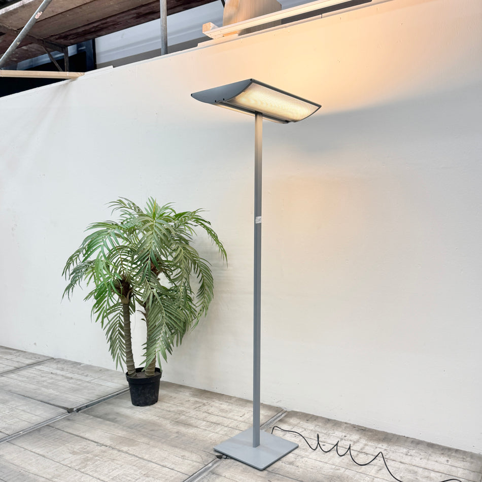 Zumtobel Stehlampe Silbern Metall Direkt-Indirekt Büroleuchte Lampe Gebraucht