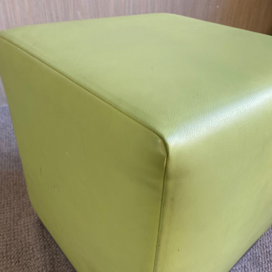 Sitzhocker Grün Kunstleder Polsterhocker Hocker gebraucht