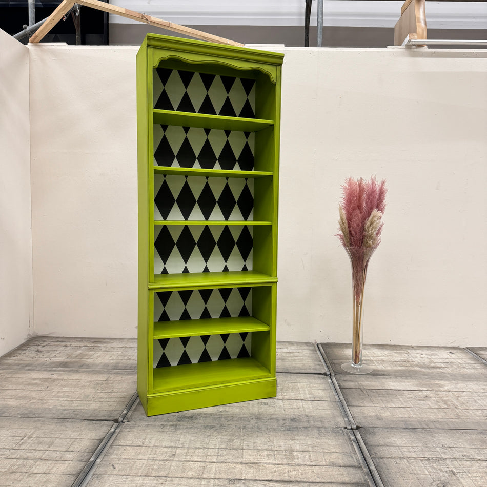 Thomas Klotz Upcycling Bücherregal „Alice im Wunderland“ Grün Regal Design Unikat