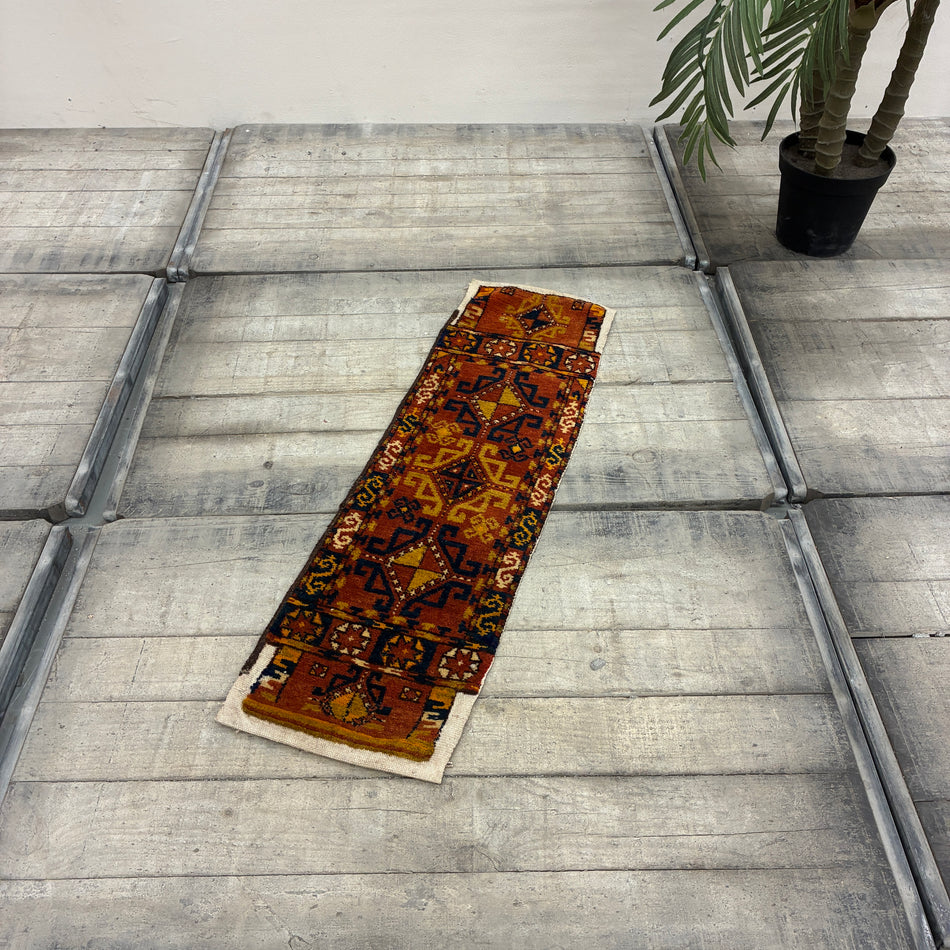 Orientalischer Teppich Vintage 34x118 Gemustert Gebetsteppich