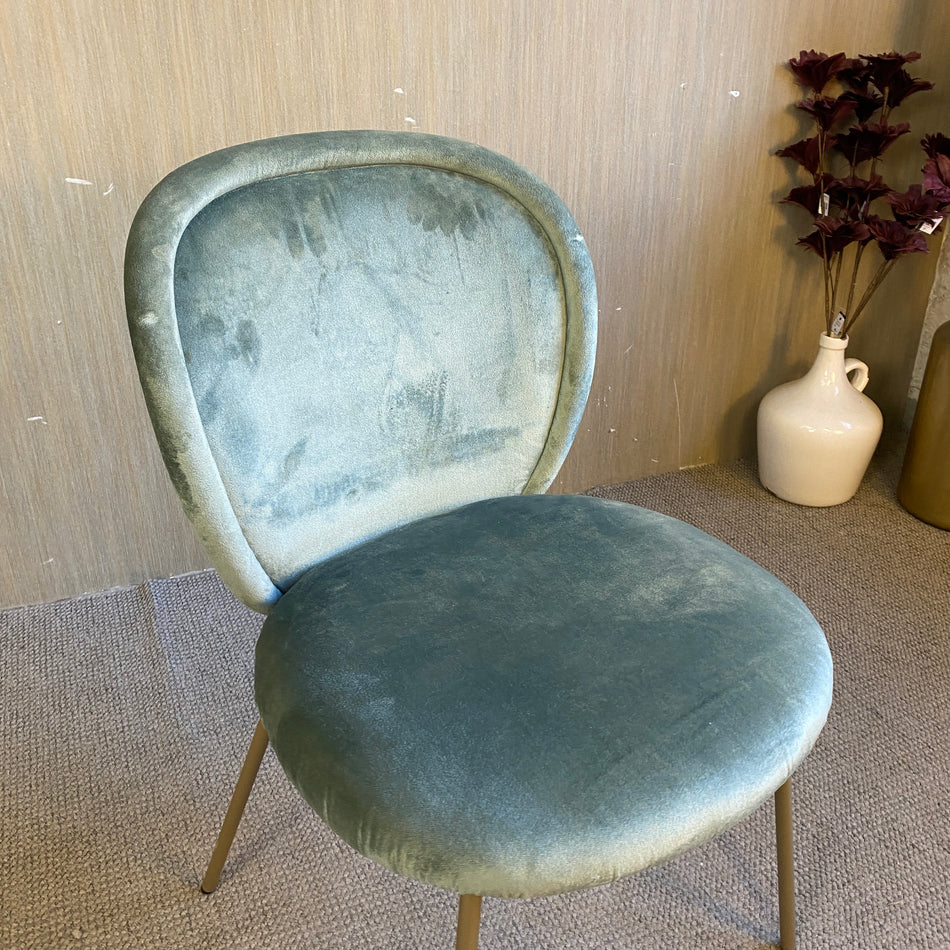 Polsterstuhl Samt Grün Gold Stuhl gebraucht