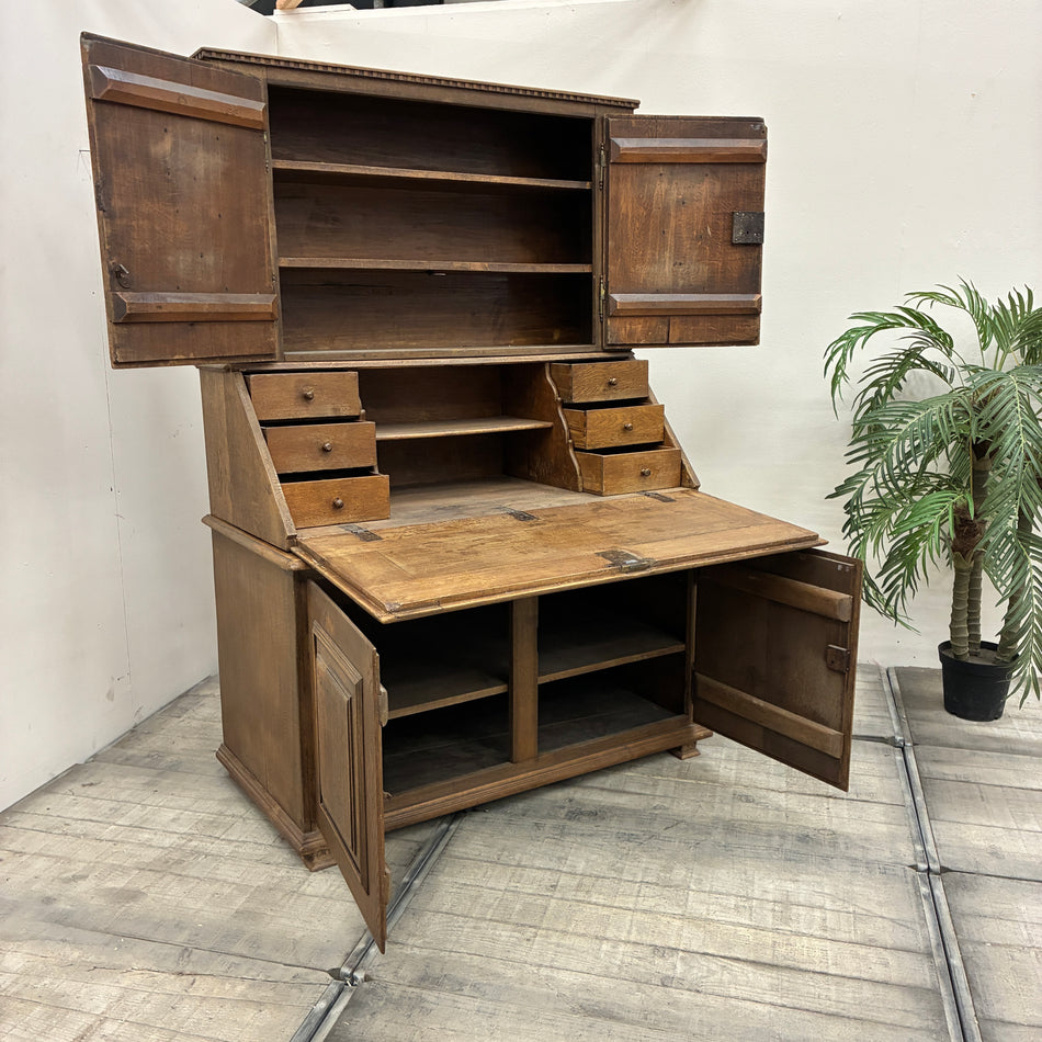 Schrägklappensekretär Antik 18. Jh. Eiche Sekretär Schreibschrank Holz Gebraucht
