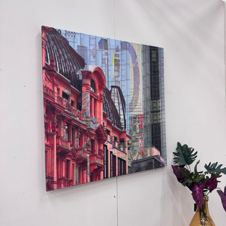 Wandbild 90x90 - Frankfurt Architektur - Fotodruck auf Leinwand Gebraucht
