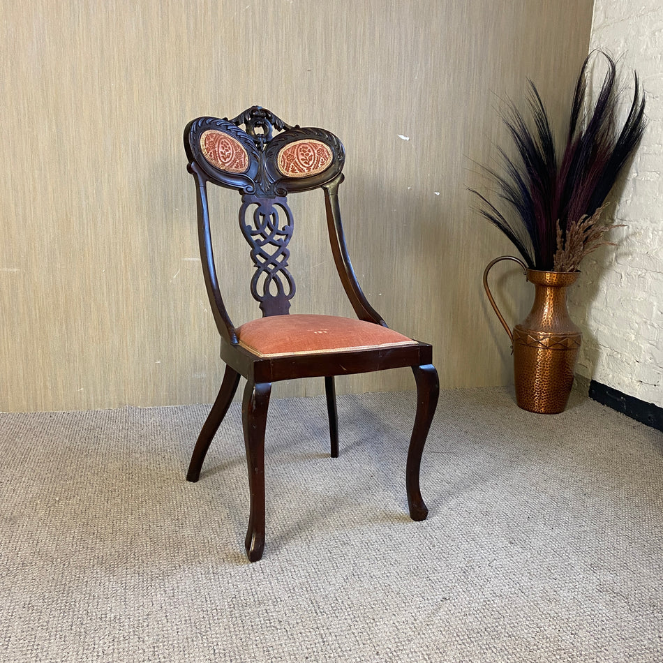 Viktorianische Salon Stuhl Mahagoni gebeizt Vintage