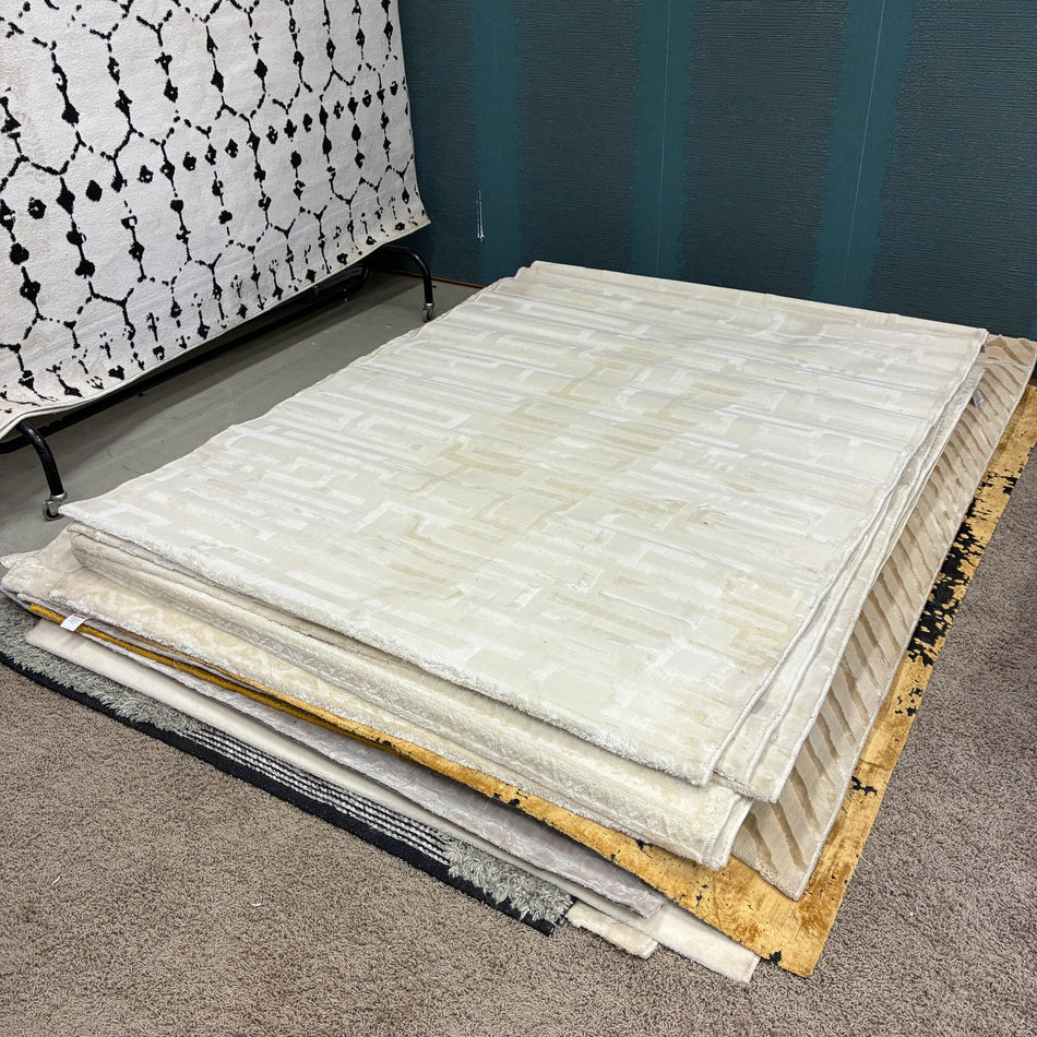 Heller Struktur Teppich mit Muster – Neuware – 150 x 210cm