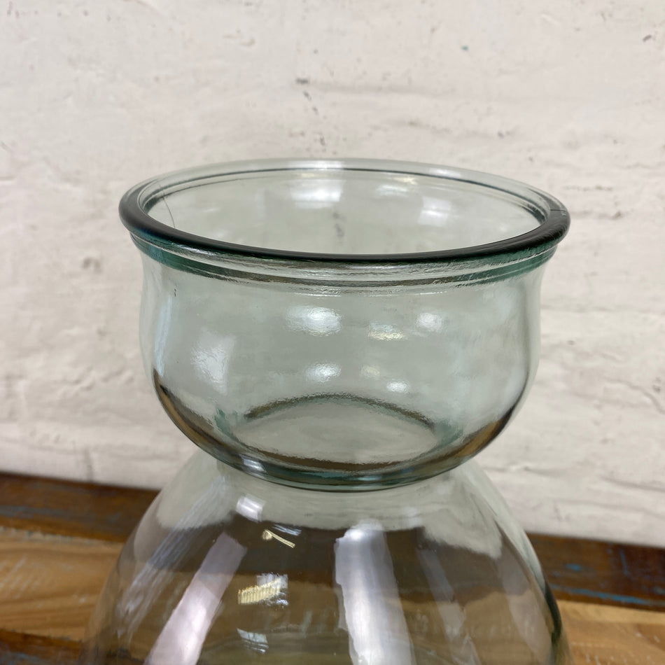 Vase transparent Glas recycelt 34cm Deko