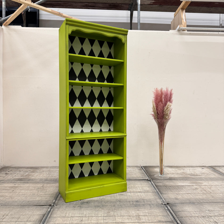 Thomas Klotz Upcycling Bücherregal „Alice im Wunderland“ Grün Regal Design Unikat