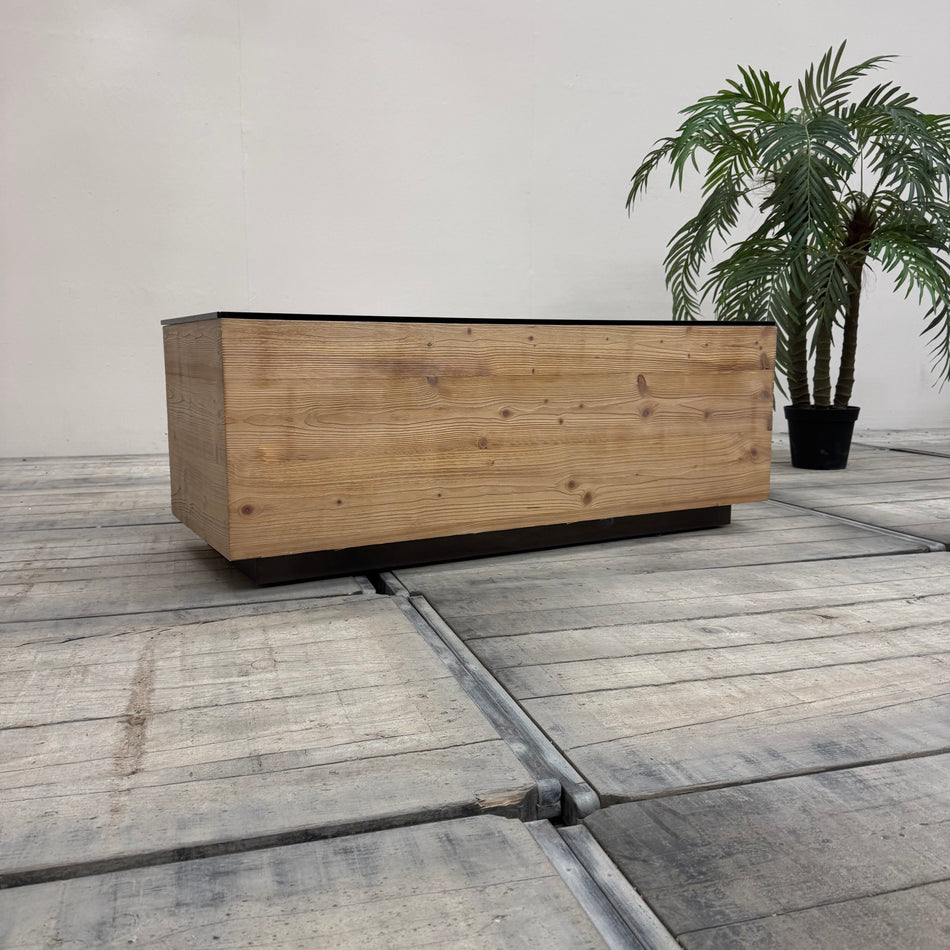Lowboard Braun Schwarz Holz TV Board Couchtisch Gebraucht