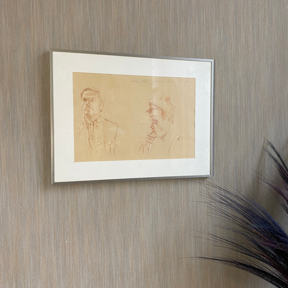 Kunst Zeichnung Franko Nero Brad Davis Wandbild