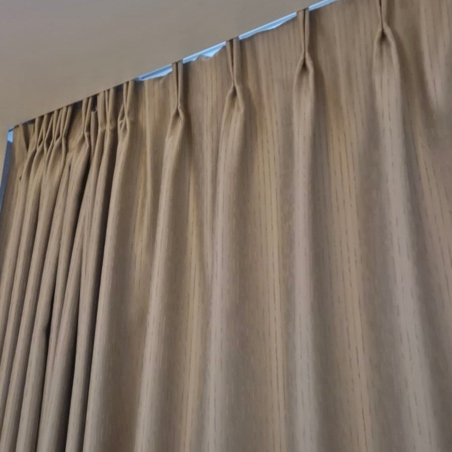 Gardine Vorhang Verdunkler gebraucht braun gestreift 170x340cm
