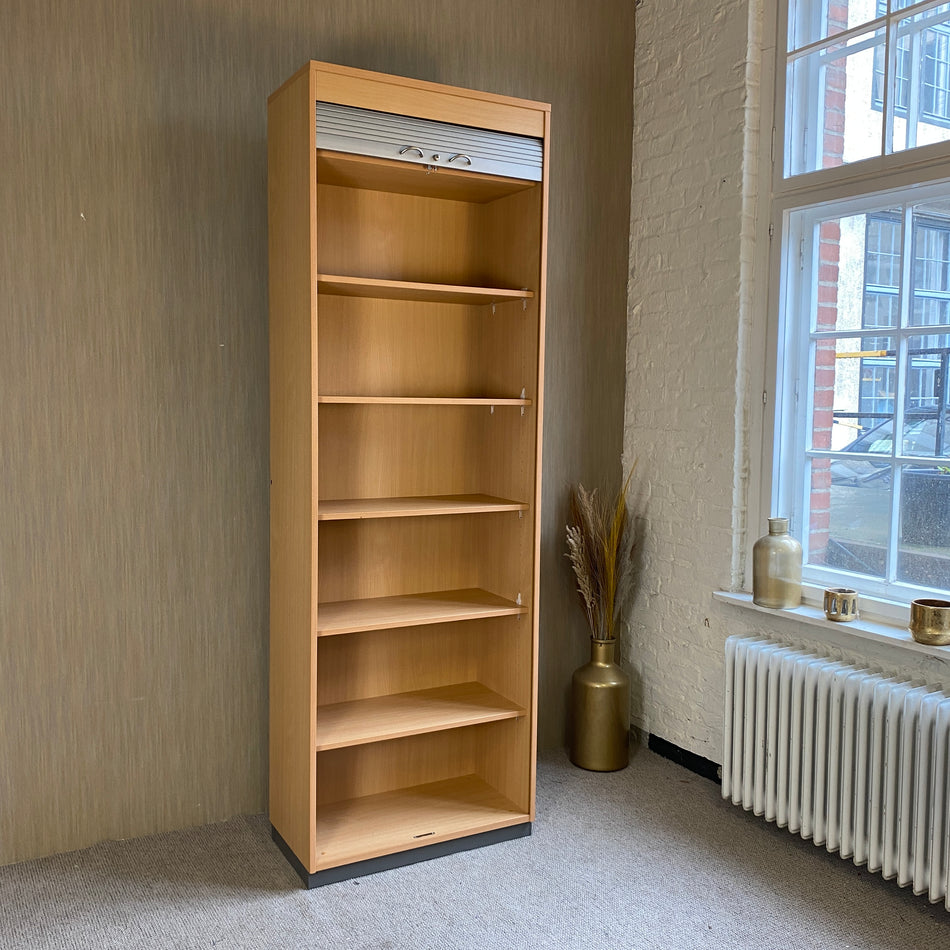Steelcase Aktenschrank gebraucht silber Holz Regal 6OH Büro Office
