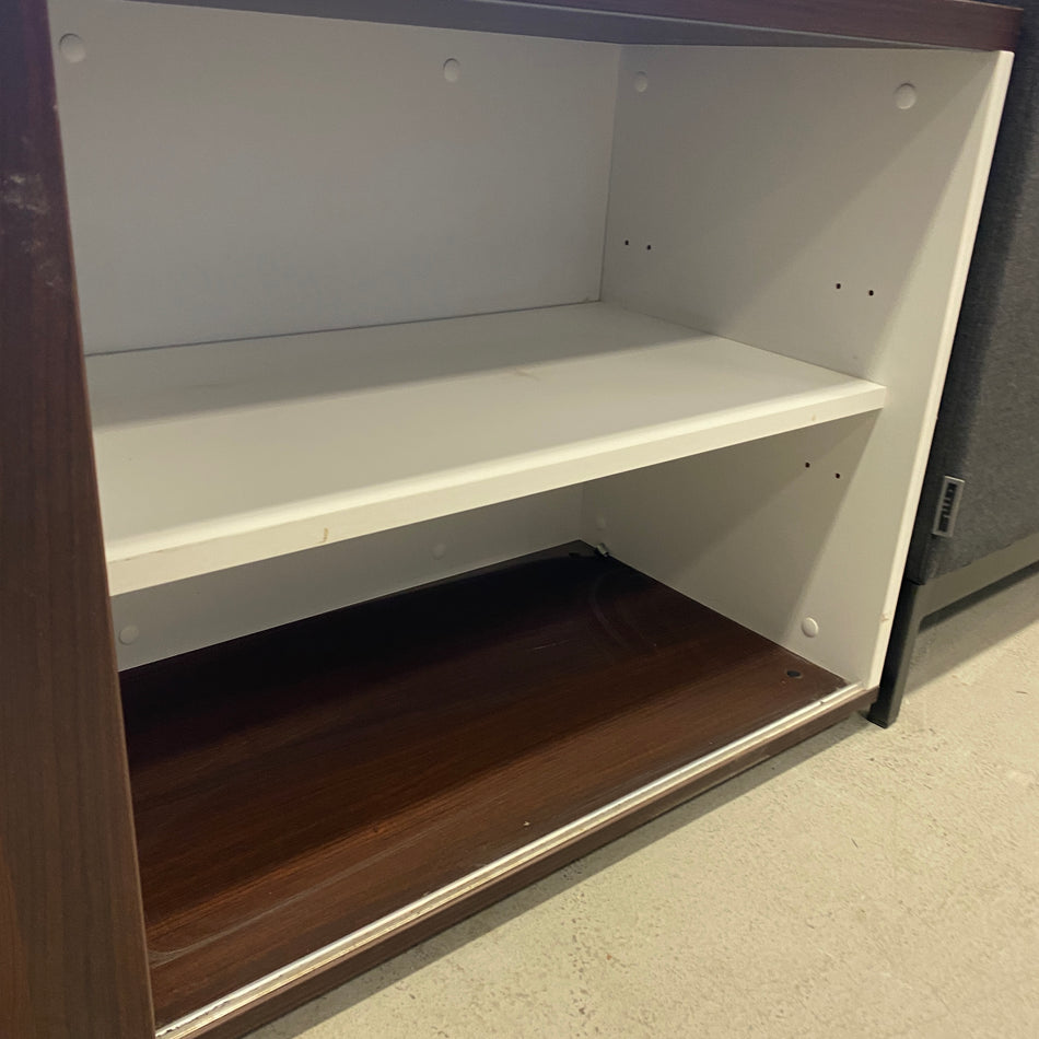 Modernes Lowboard TV-Board Sideboard Holzoptik Weiß Braun mit Schiebetür und Stauraum gebraucht