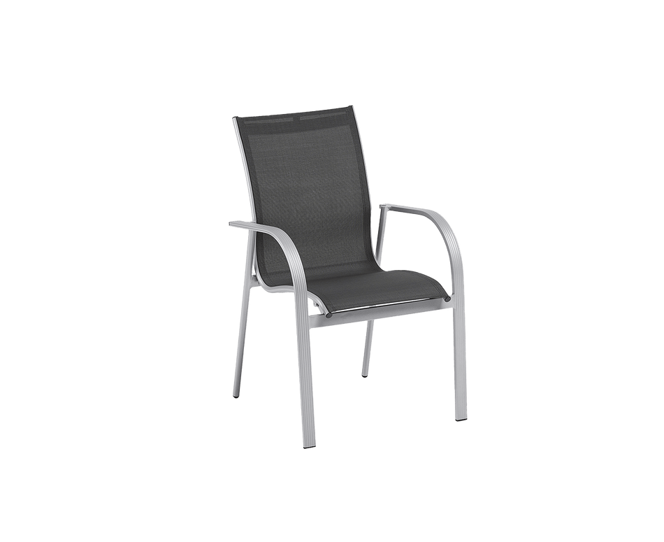 Kettler Tampa Stapelsessel Silber / Anthrazit Outdoor Gartenstuhl
