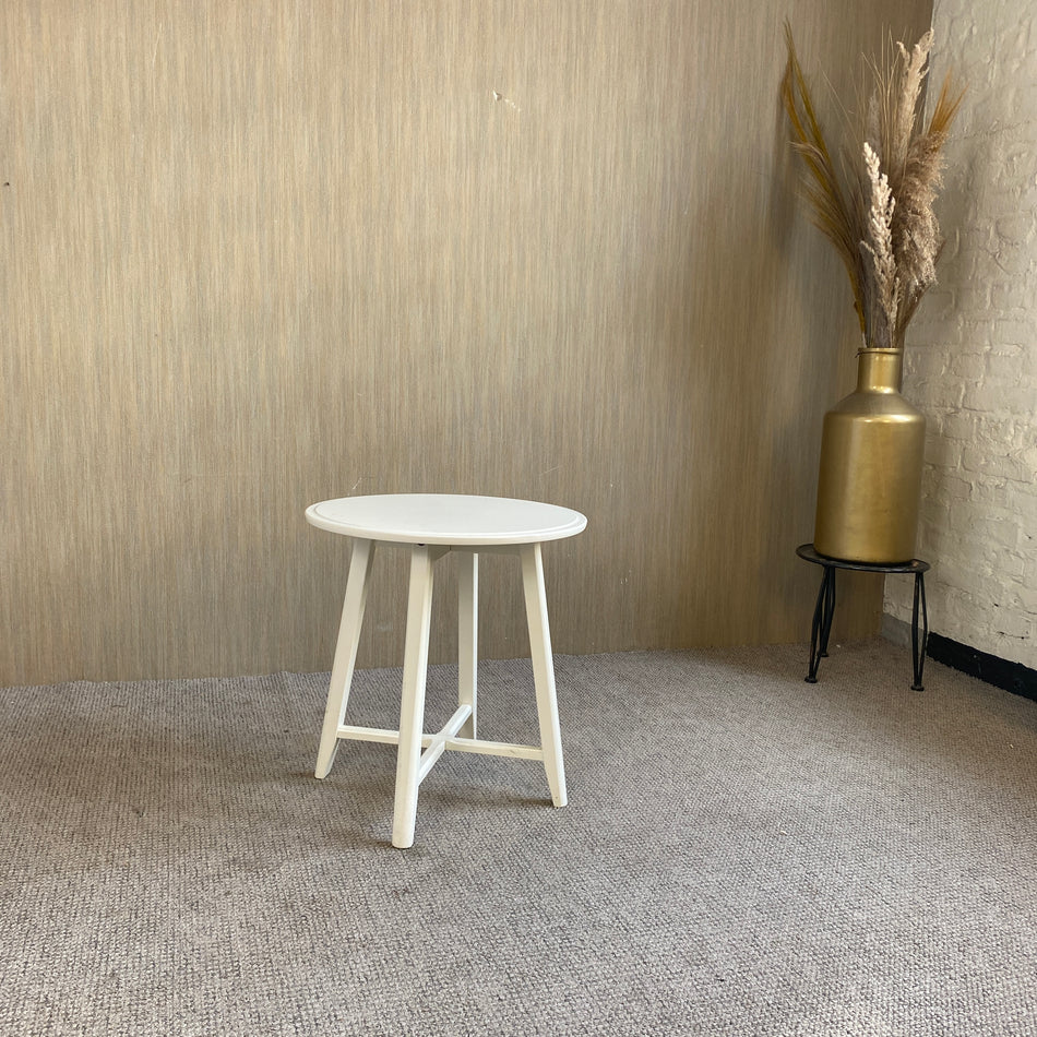 Beistelltisch gebraucht weiß Holz 50cm Tisch