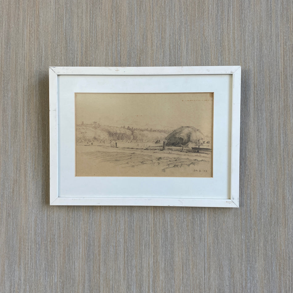 Bleistift Zeichnung Hans Otto Orlowski Kunst Wandbild