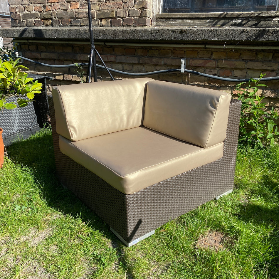 talfa Ecksessel gebraucht golden grau Kunststoff Sessel outdoor