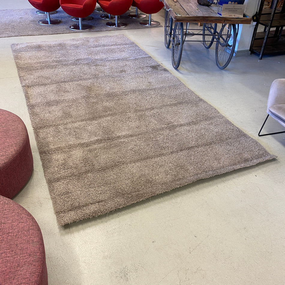 Teppich gebraucht beige Hochflor 200x405