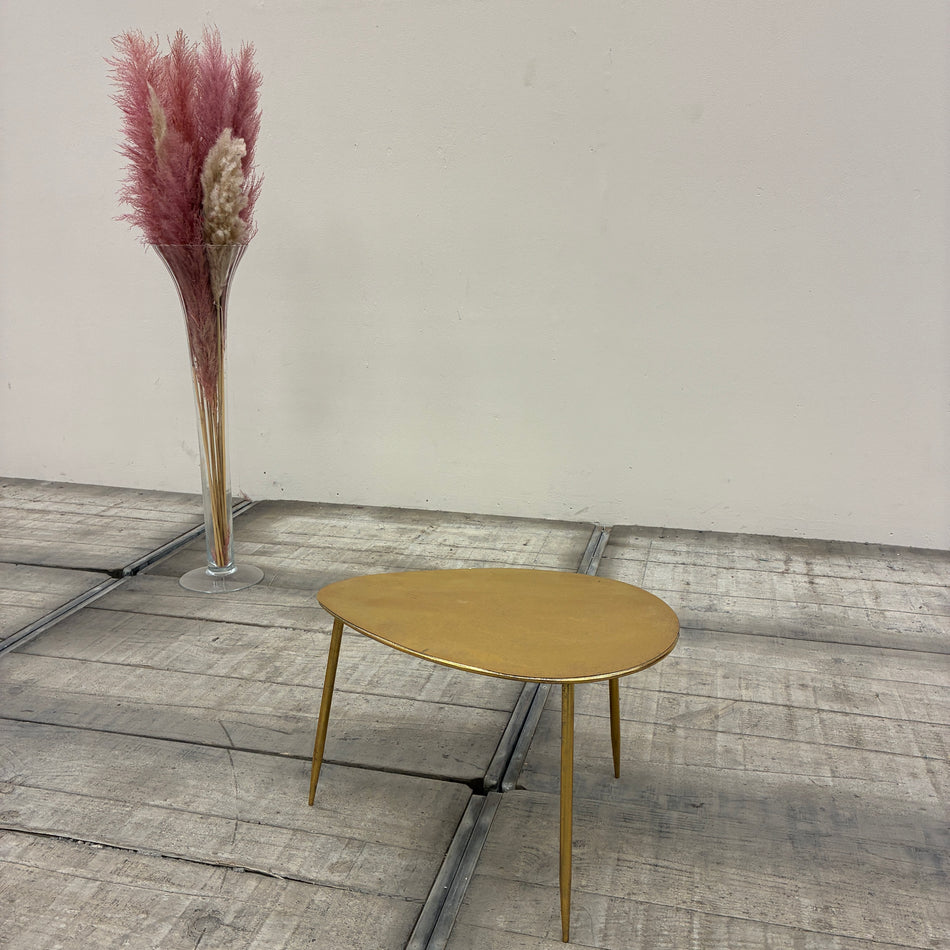 Dijk Natural Collections Side Table L Kidney Shape Metal Gold Table