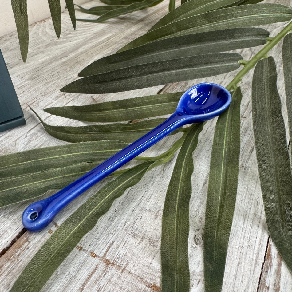 HEMA Keramik Löffel Set Blau 4-teilig Neuware Besteck Küchenbedarf