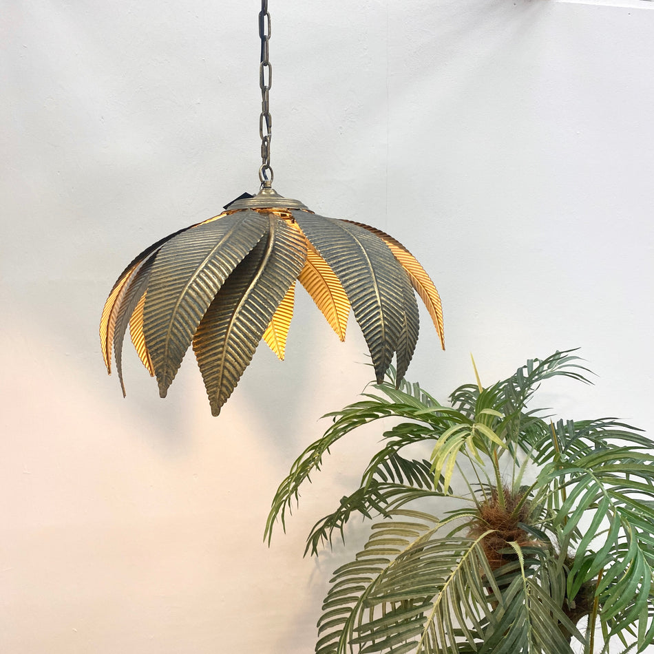 PTMD Marnith L Deckenlampe Golden Metall Federn Lampe