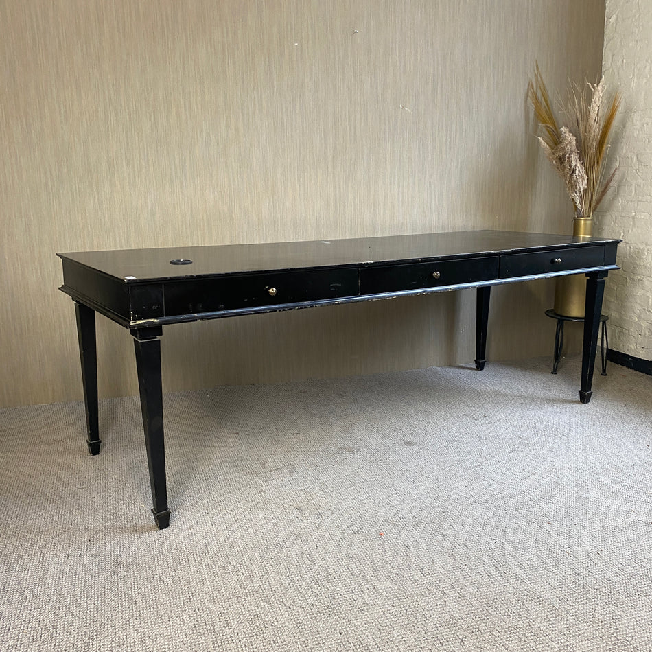 Schreibtisch gebraucht schwarz 220x80 Holz Tisch