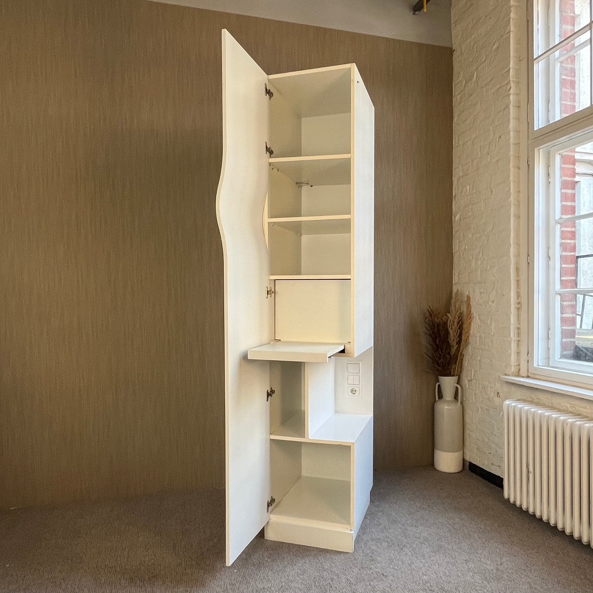 kleiderschrank gebraucht weiß holz schrank 1-türig l