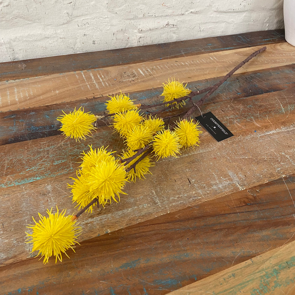 Countryfield Dekoblume Kunstzweig Allium Ursinum gelb Kunststoff Dekoartikel