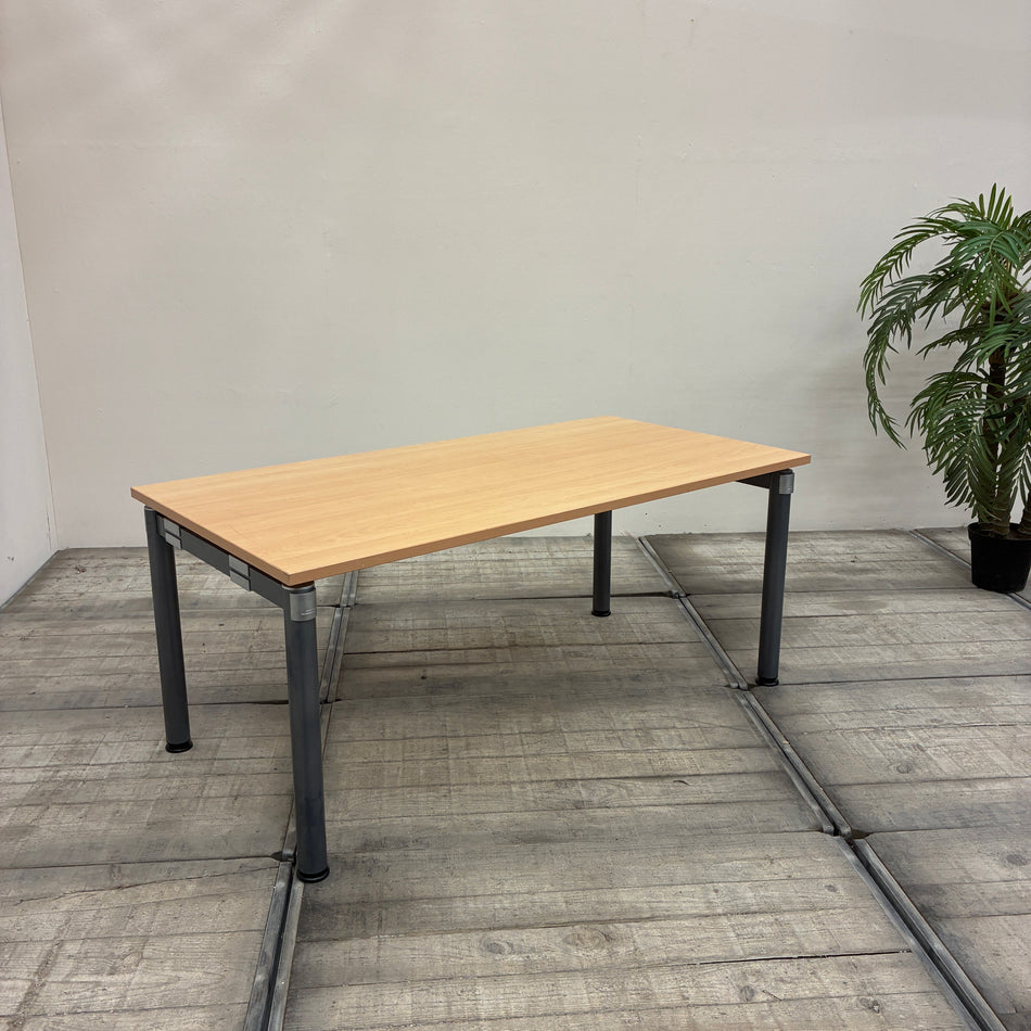 PALMBERG Schreibtisch Buche Anthrazit 160x80 Bürotisch Tisch Gebraucht