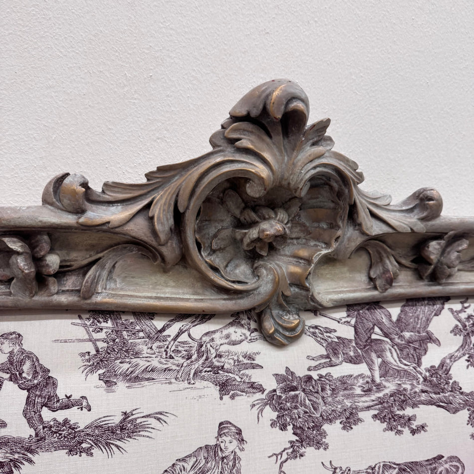 Prunkvolles Barock Kopfteil Toile-de-Jouy Bezug für 180er BettGebraucht