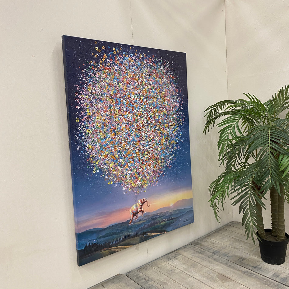 Kare Design Bild Bunt Leinwand Wandbild Elefant Neuware