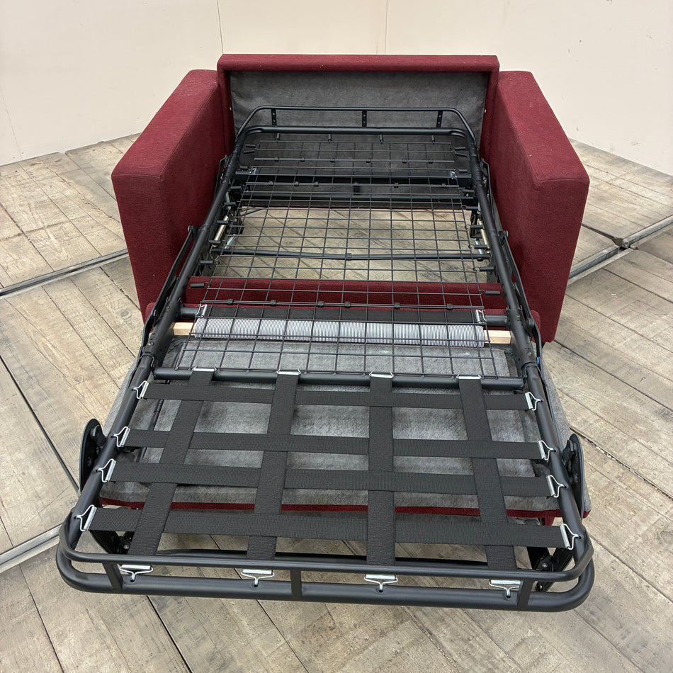 Schlafsessel Sesselbett Bordeaux Rot Mit Ausziehbarer Schlaffunktion Sofa Gebraucht