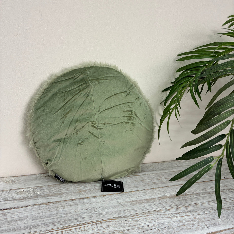 Unique Living Kissen Matten dunkelgrün 40 cm