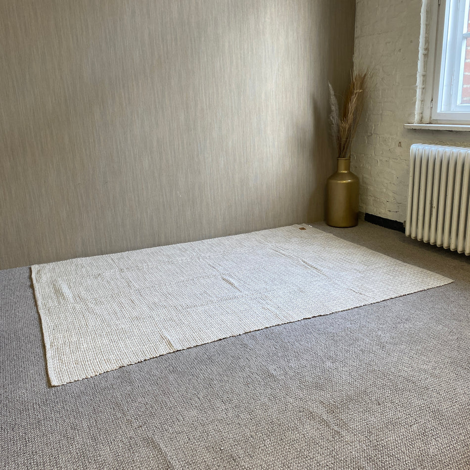 Lesli Living Esquina Teppich beige recycelte Baumwolle 140x200
