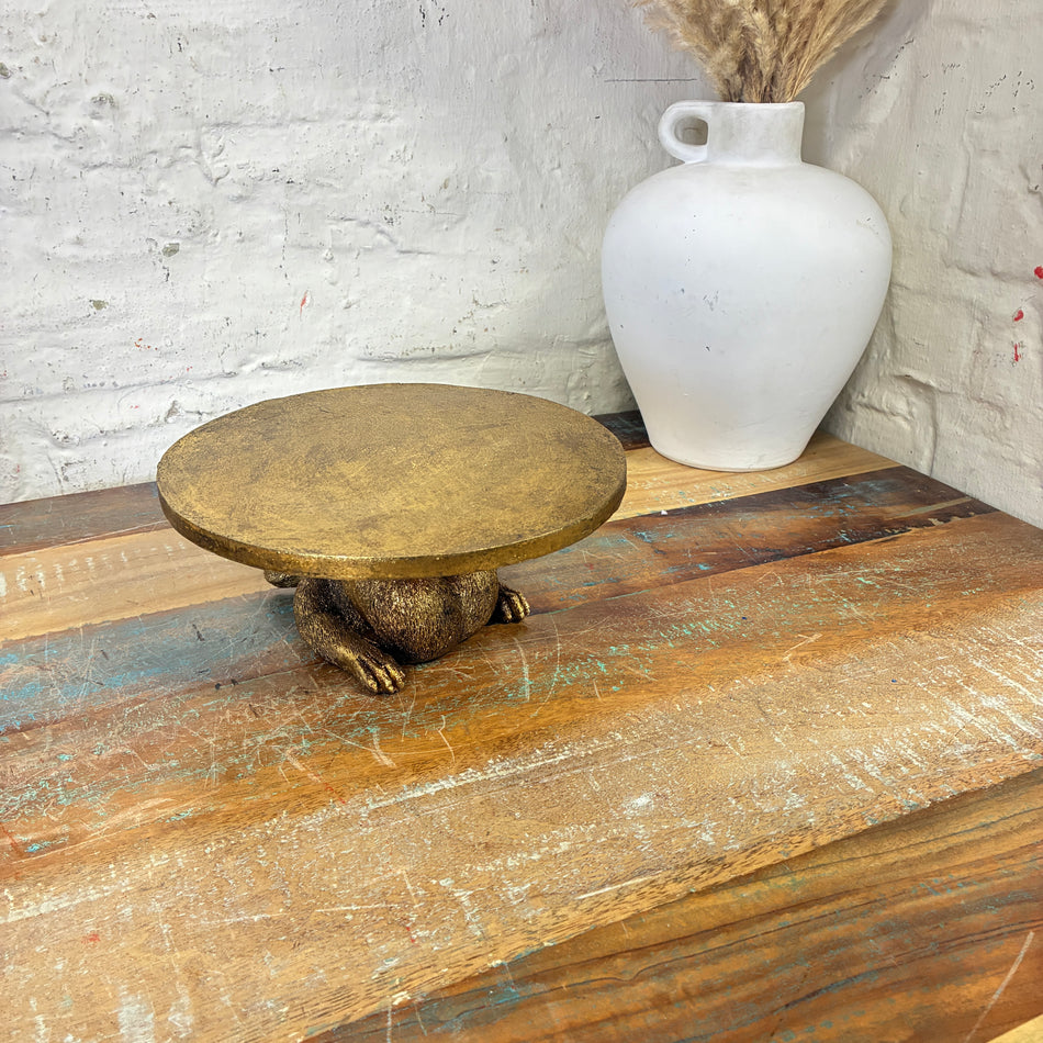 PTMD Kerzenhalter Miro Maus goldfarbig Kunststoff 20cm