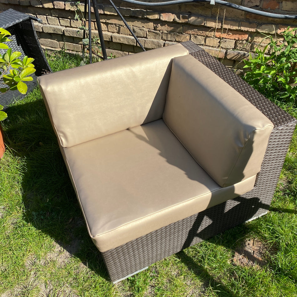 talfa Ecksessel gebraucht golden grau Kunststoff Sessel outdoor