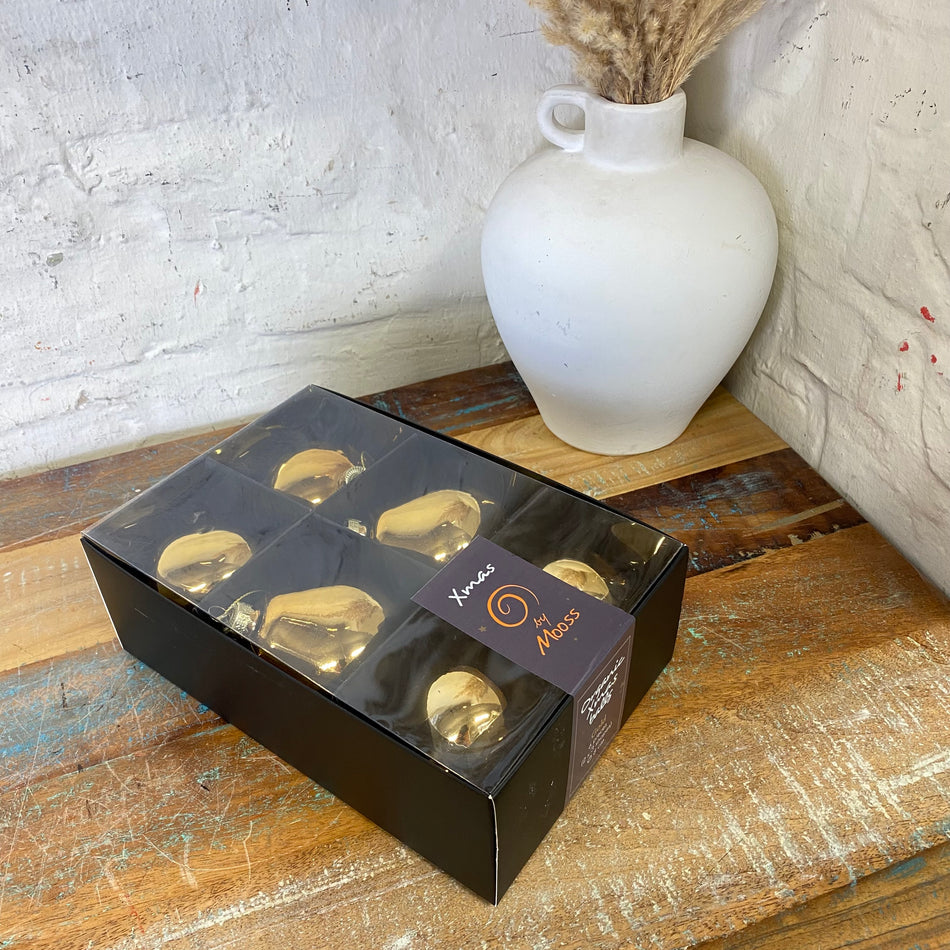 Xmas by Moos Weihnachtskugeln goldfarbig 8cm 6 Stück