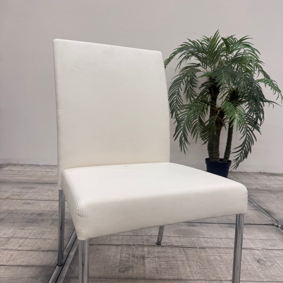 Walter Knoll Jason Stuhl Weiß Leder Designklassiker Gebraucht