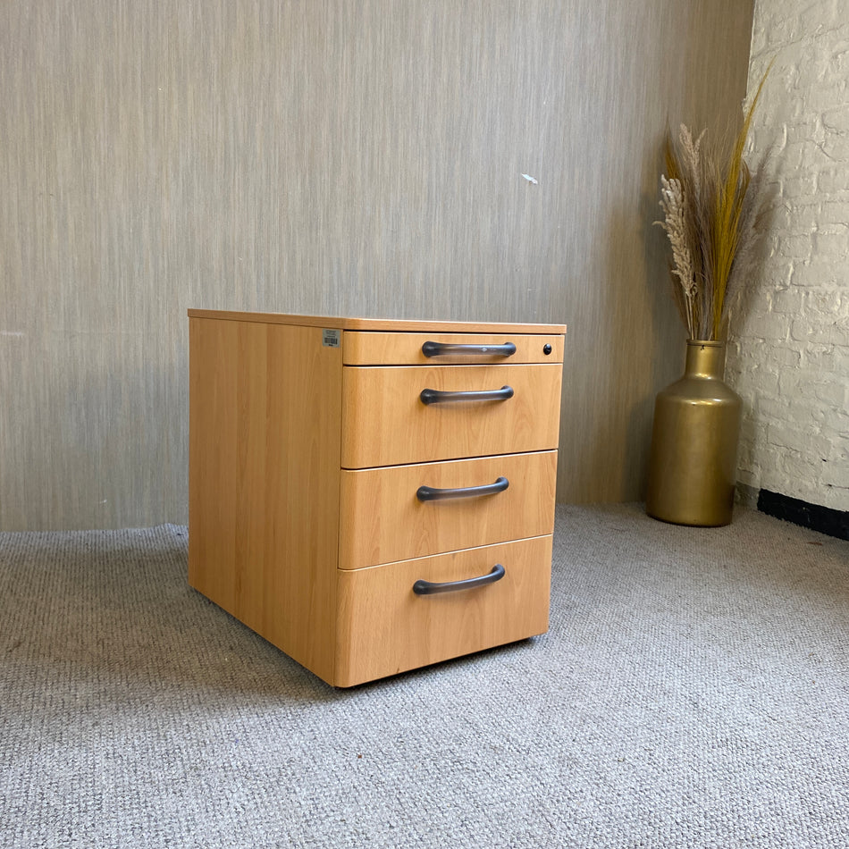 Rollcontainer gebraucht Holz Büro Schrank rollbar 62cm