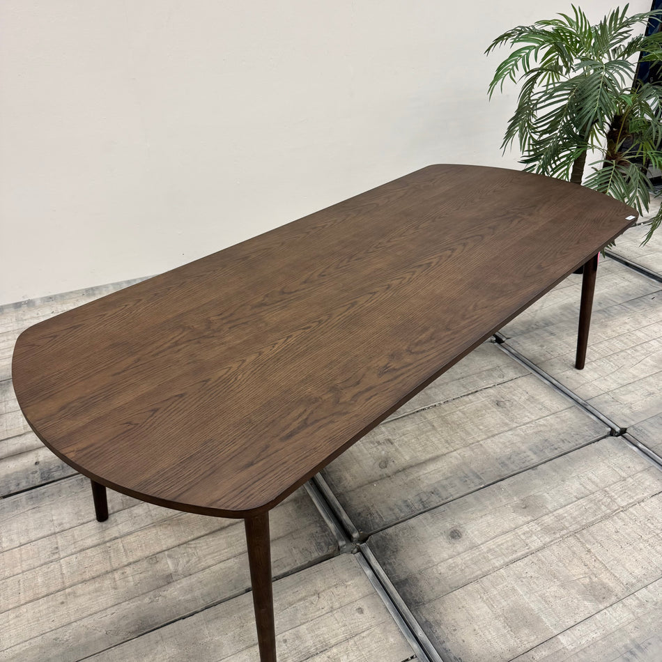 Oh my! Esstisch Massivholz 240cm Eiche Braun Retro Skandi Tisch