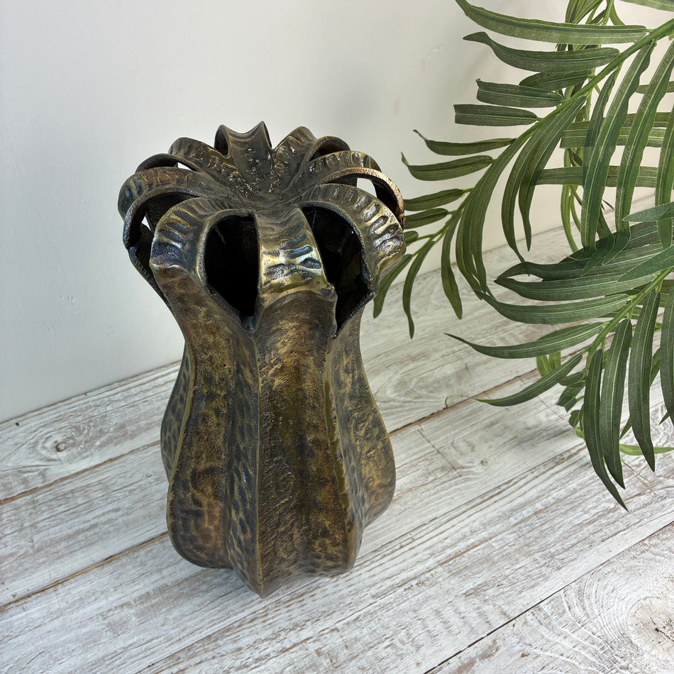 Light & Living Abajo Vase Dekovase Gold Bronze Metall