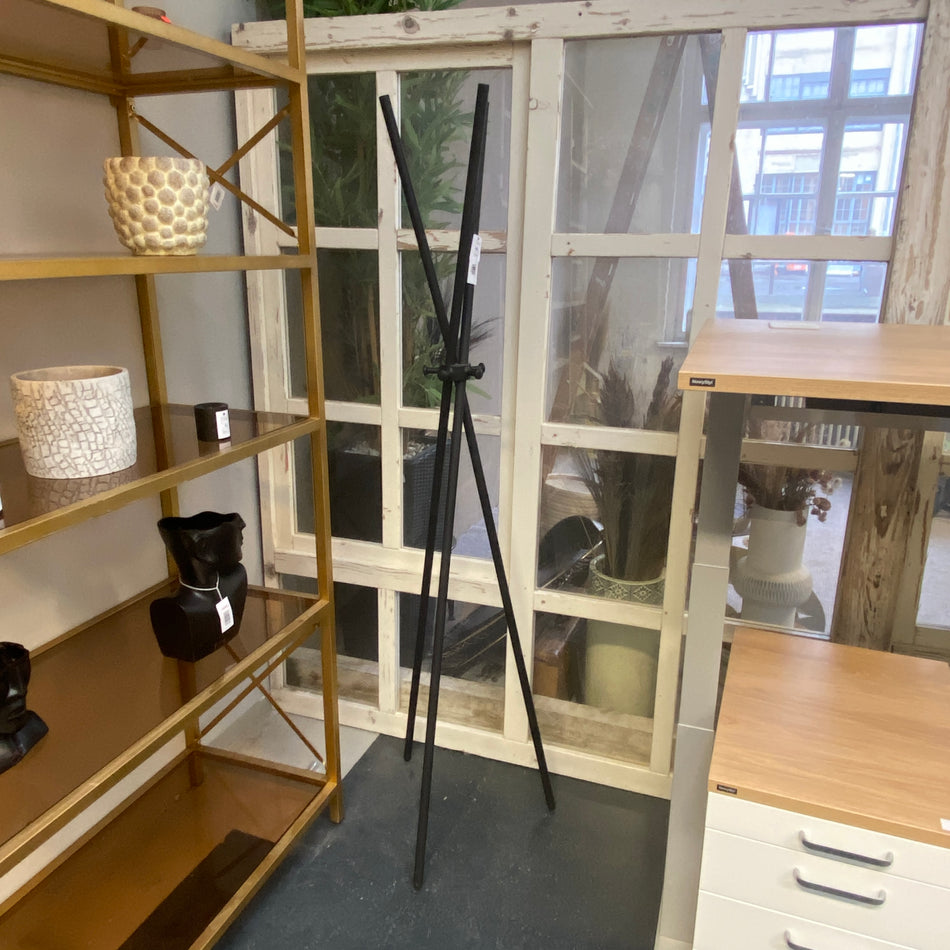 Garderobenständer schwarz Metall mit 5 Haken