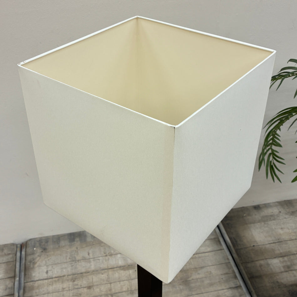 Stehlampe Schwarz Holz Lampenschirm Würfel Lampe Gebraucht