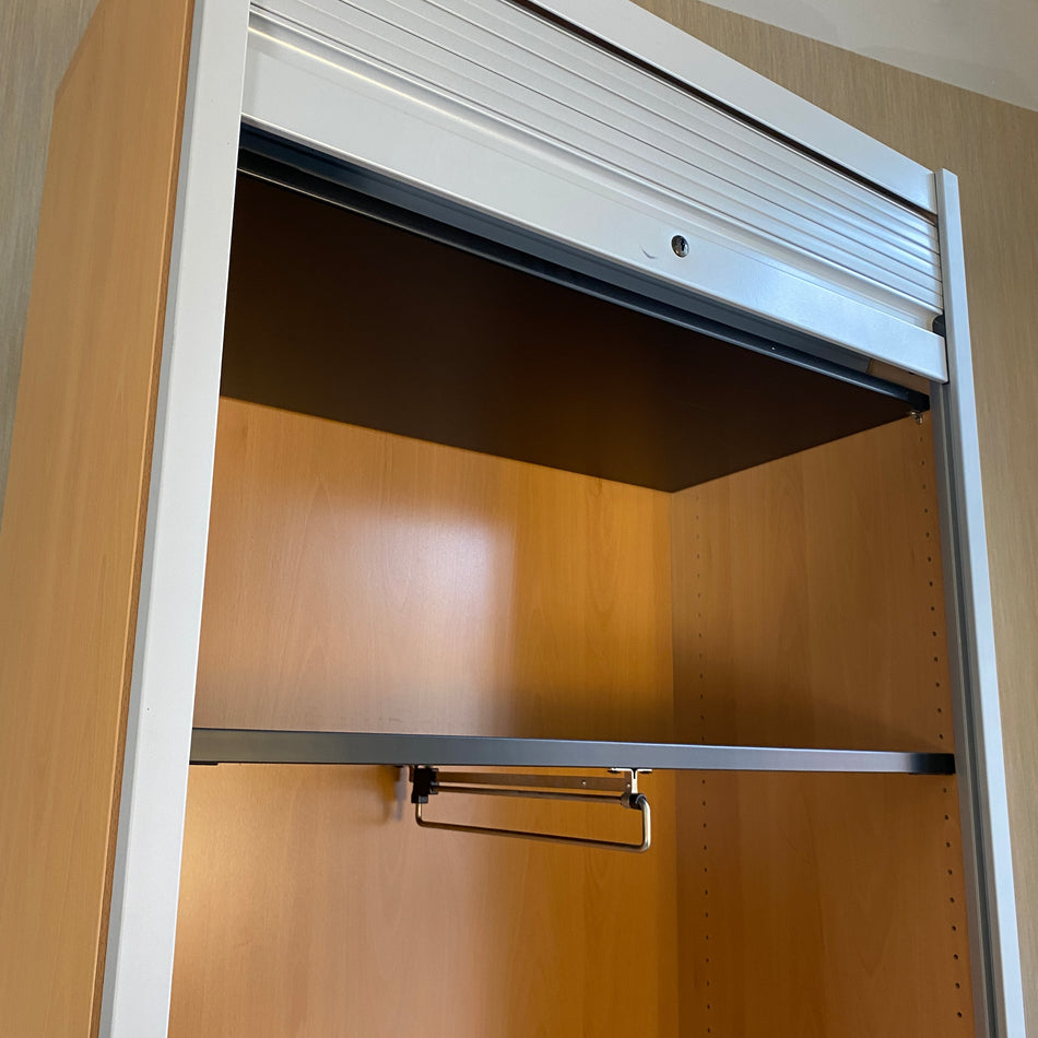 Steelcase Aktenschrank mit Garderobe gebraucht Holz silver Büro