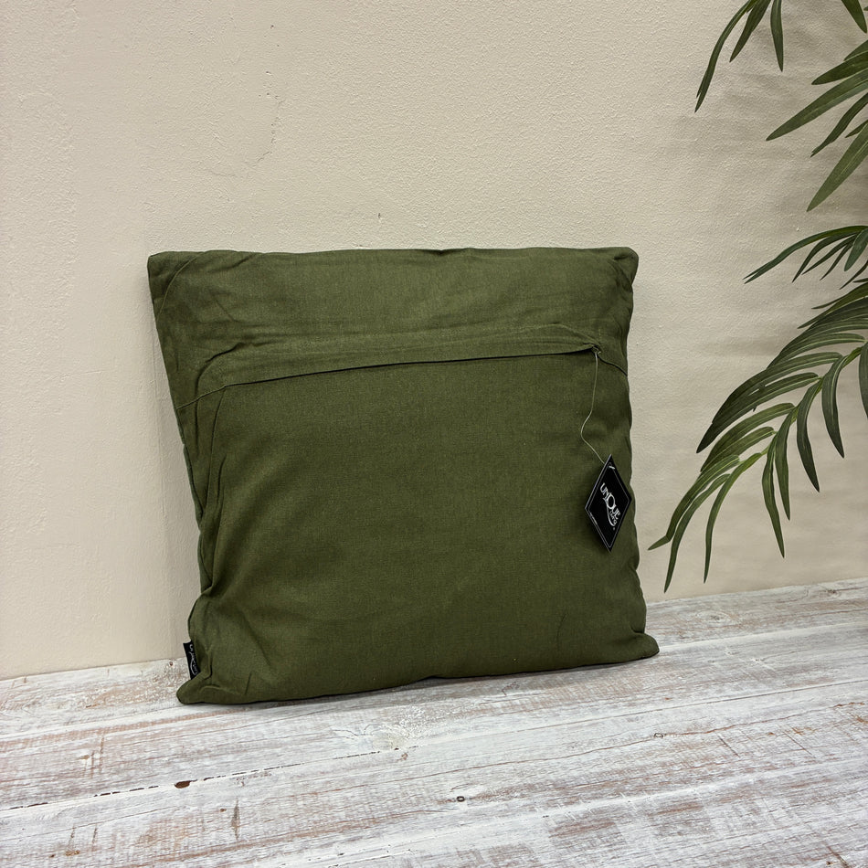 Unique Living Nika Kissen dunkelgrün Stoff 45x45 Kissen Neuware